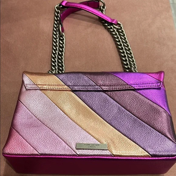 Kurt Geiger Pink and Purple Shoulder Bag THE KENSINGTON - Picture 9 of 14